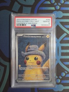 Pokemon Pikachu with Grey Felt Hat Van Gogh Promo PSA 10