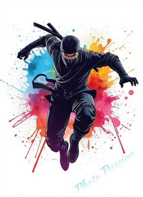 Poster Superheld Comics Aquarell Splash Kunstdruck Dekoration A4 8364