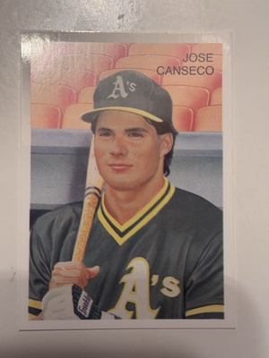 #ad 1987 Piedmont Products Rare Jose Canseco Card #3 Very Hard To Find Oddball $64.99