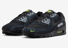 Nike Air Max 90 Black Volt Cool Grey scarpe sneaker 38,5 US 7,5 WMNS FQ2377-001