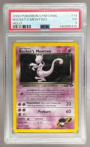 2000 Pokemon Gym Challenge 14 Rocket's Mewtwo Holo PSA 3 140965415