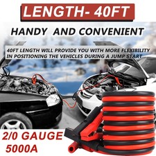40ft Auto Jumper Cables 00 Gauge 5000ampautomotive Booster Cables For Car Van 40ft Auto Jumper Cables 00 Gauge 5000ampautomotive Booster Cables For Car Van