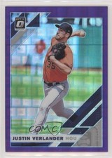 2019 Panini Donruss Optic Purple Pandora Prizm 53/99 Justin Verlander #172 f3f