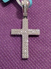 Cross Pendant Solid 925 Sterling Silver .55 C...