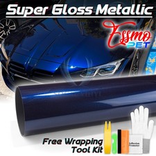 ESSMO PET Super Gloss Metallic Tanzanite Blue Car Vinyl Wrap Decal Like Paint