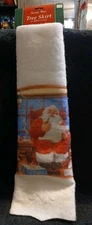 New Vtg 1997 Santas Best Felt Christmas Tree Skirt Table Cover Santa Elves 42”  