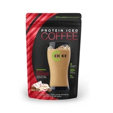 (5 Packs) Chike Protein Iced Coffee Powder White Chocolate Peppermint 1.09oz/2pk