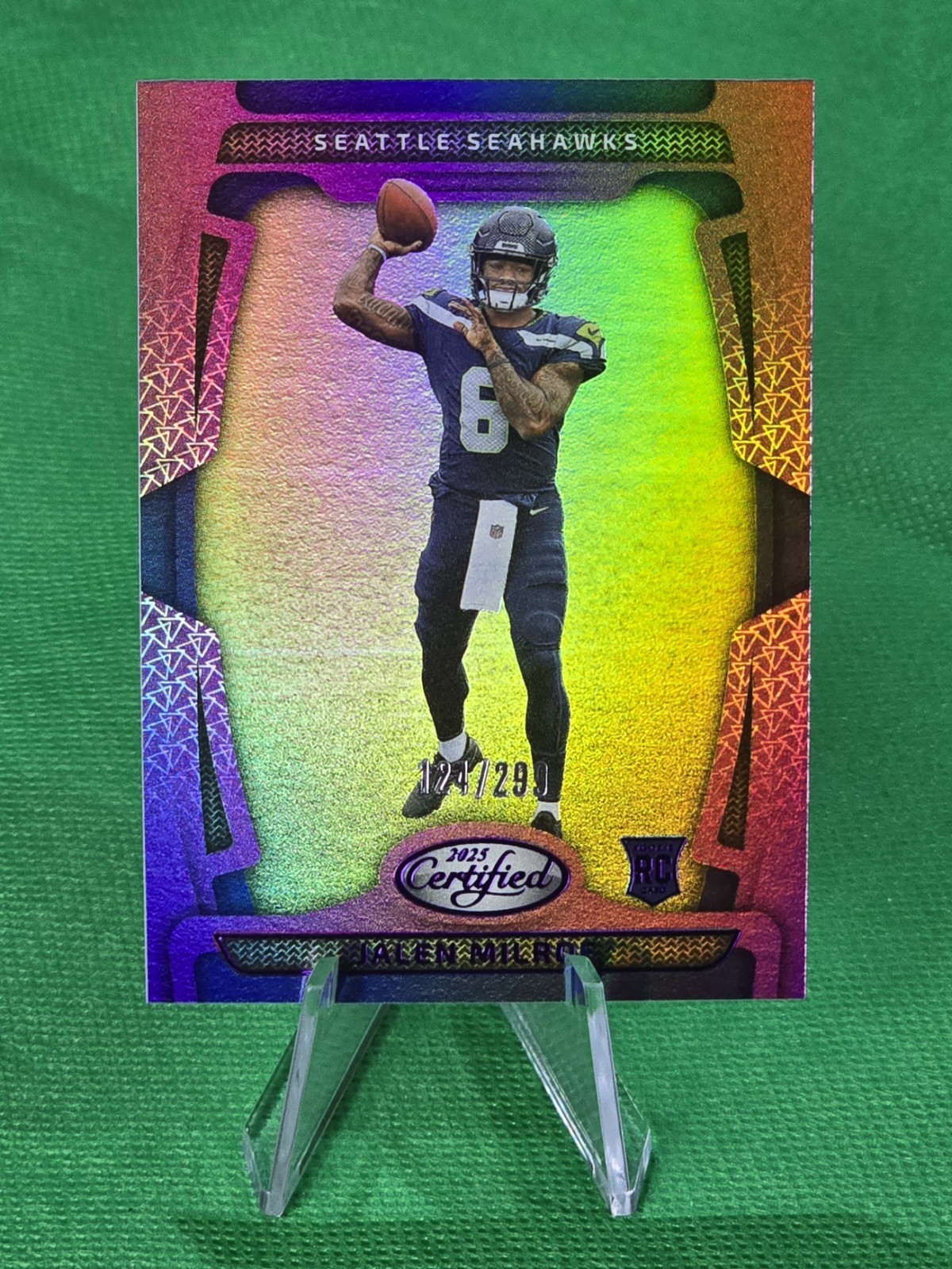 🔥 Jalen Milroe (RC) Mirror Purple /299 🔥 2025 Panini Certified - Rookies #155