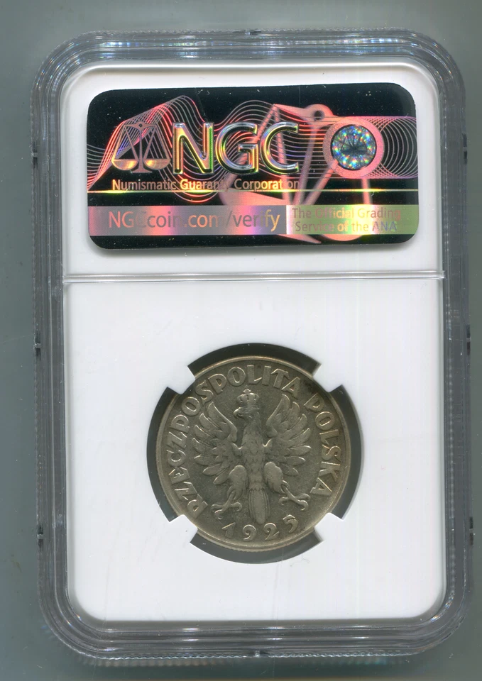 Poland 2Z 1925 Philadelphia (no dot after date) NGC VF 30  Y-16 rare  lotnov3480 - Image 2 of 2