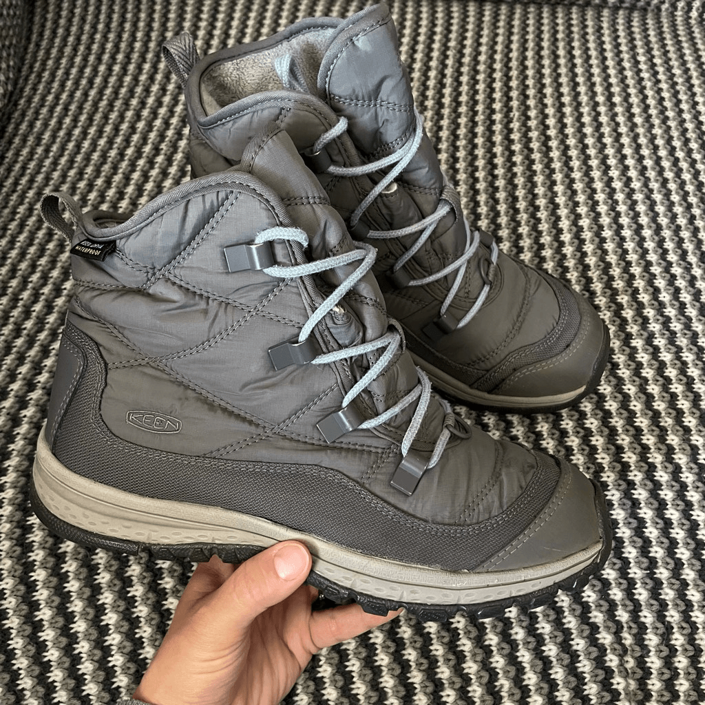 Keen Terradora stivaletto impermeabile grigio altezza caviglia scarpa donna misura 7 5