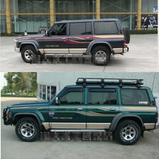 For Nissan Patrol Y60 Dedicated Body Modified Sticker Pull Flower Color Bar Film