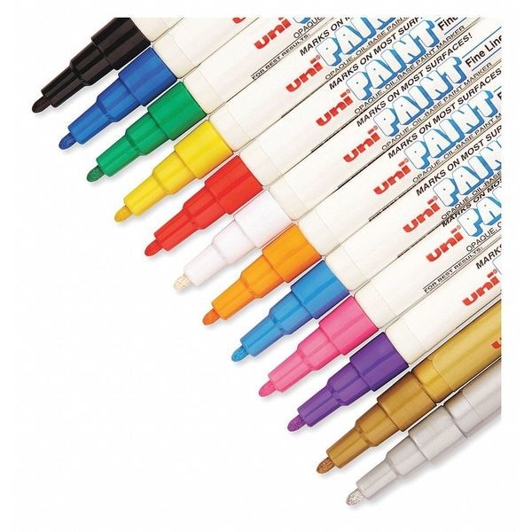 Uni-Paint 63721 Industrial Marker, Fine Point, Pk12
