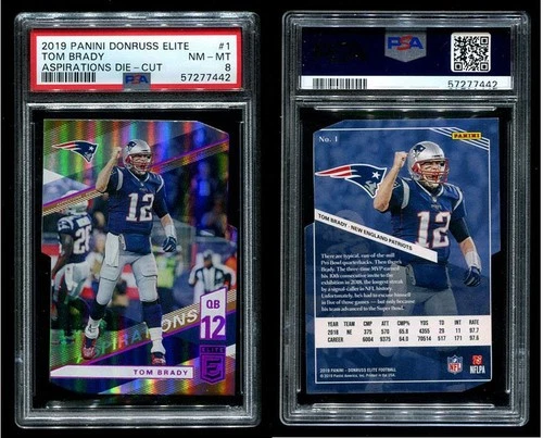 TOM BRADY 2019 Elite Aspirations Die Cut #11/24 PSA 8