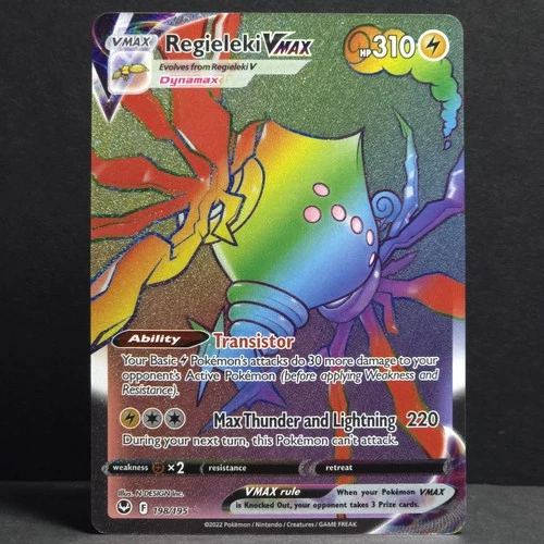 Regieleki VMAX (Secret) 198/195 Swsh12: Silver Tempest Holo Near Mint