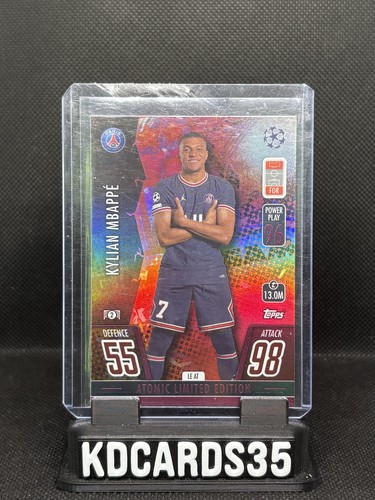 2021-22 Topps Match Attax Kylian Mbappe Atomic Limited Edition