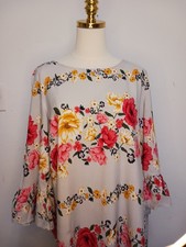 Old Navy Women's Dress Summer Casual Floral Rayon 3/4 Sleeve New Size M