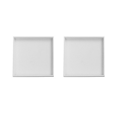  2PCS Multifunktions-Aufbewahrungsbox aus Holz White Square