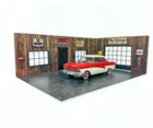 1:18 Scale Diorama Kit - Model Car Display Wooden Auto Garage Scene Size 1/18