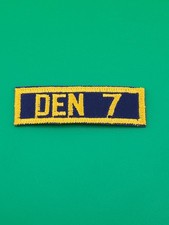 Den Number 7 Cub Scout Patch Plastic Back BSA Scouts America NEW