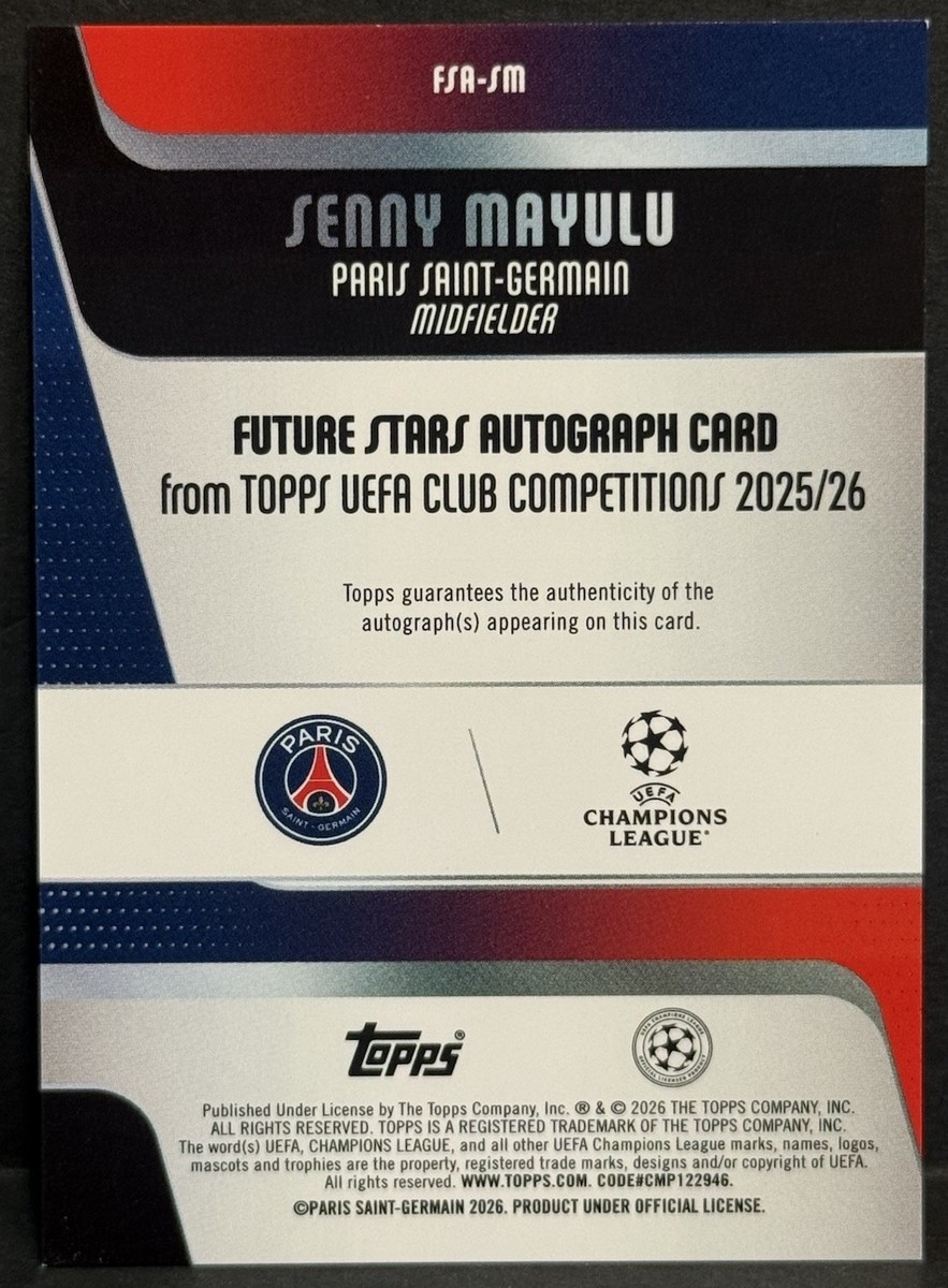 Topps Team Set Psg Milan Skriniar 170/250 Autographe