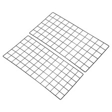 2Pack Wire Grid Panel Wall Grid Decorative Board Photo Display 24"x12" Black