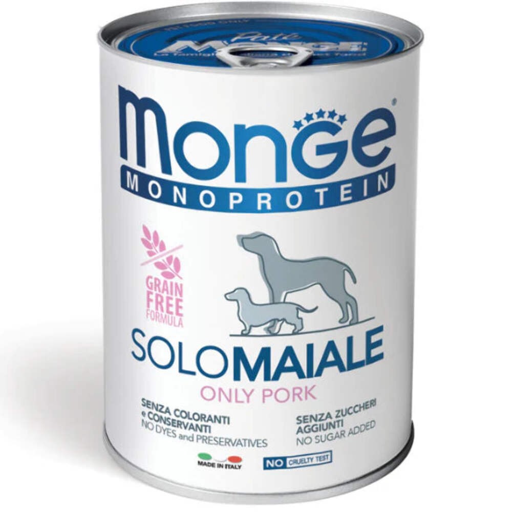 MONGE SOLO MONOPROTEICA CON MAIALE 400 GR.