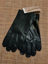 Vintage Martin Picasse Black 100% Leather Gloves Mens Large