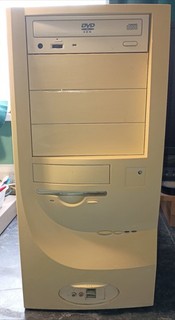 Beige ATX Case with 350W PSU IDE DVD ROM. Sleeper or Retro Build.