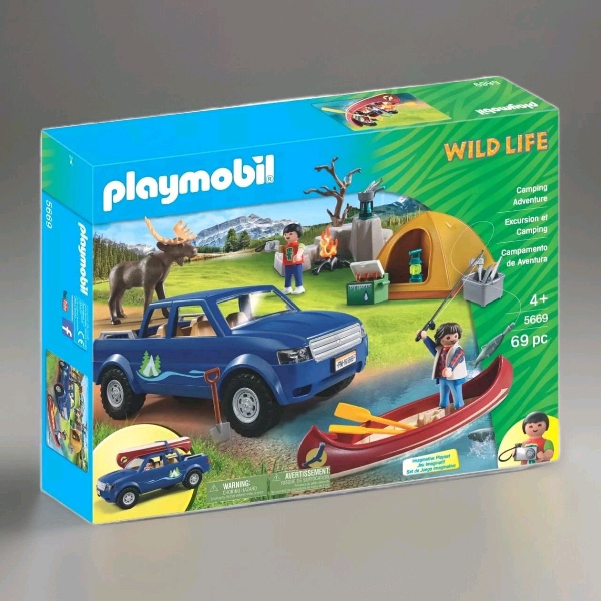 PLAYMOBIL Wild Life Camping Adventure Playset 5669 69pcs for sale