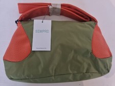 Beuteltassche Damen von SEMPRE by Voi Grün Orange 28x18cm Umhängetasche Shopper