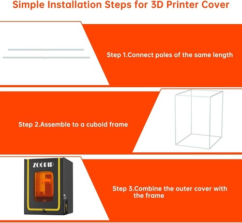 ZOOPIP 3D Printer Enclosure, Fireproof, Dustproof, Vented, Tool Storage, Tent - Picture 6 of 7