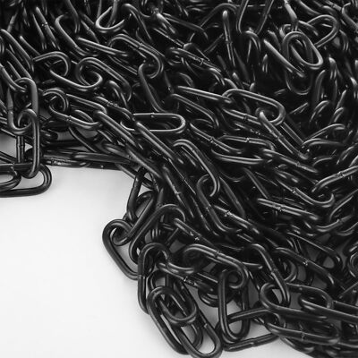 Black Chain Link 1/8", 30ft Long Heavy Duty Chain Bulk Durable Swing Chain For Hanging Plants, Anchoring, Towing, Outdoor Fence, Punching Bag, Hammock - View #13