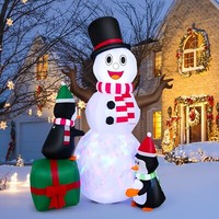 Aufblasbar Schneemann Led Weihnachtsdekoration Weihnachtsfigur Weihnachtsdeko