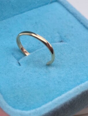 Women's Solid Metal Classy Simple Band Toe Ring 14k Gold Plated 925 ...