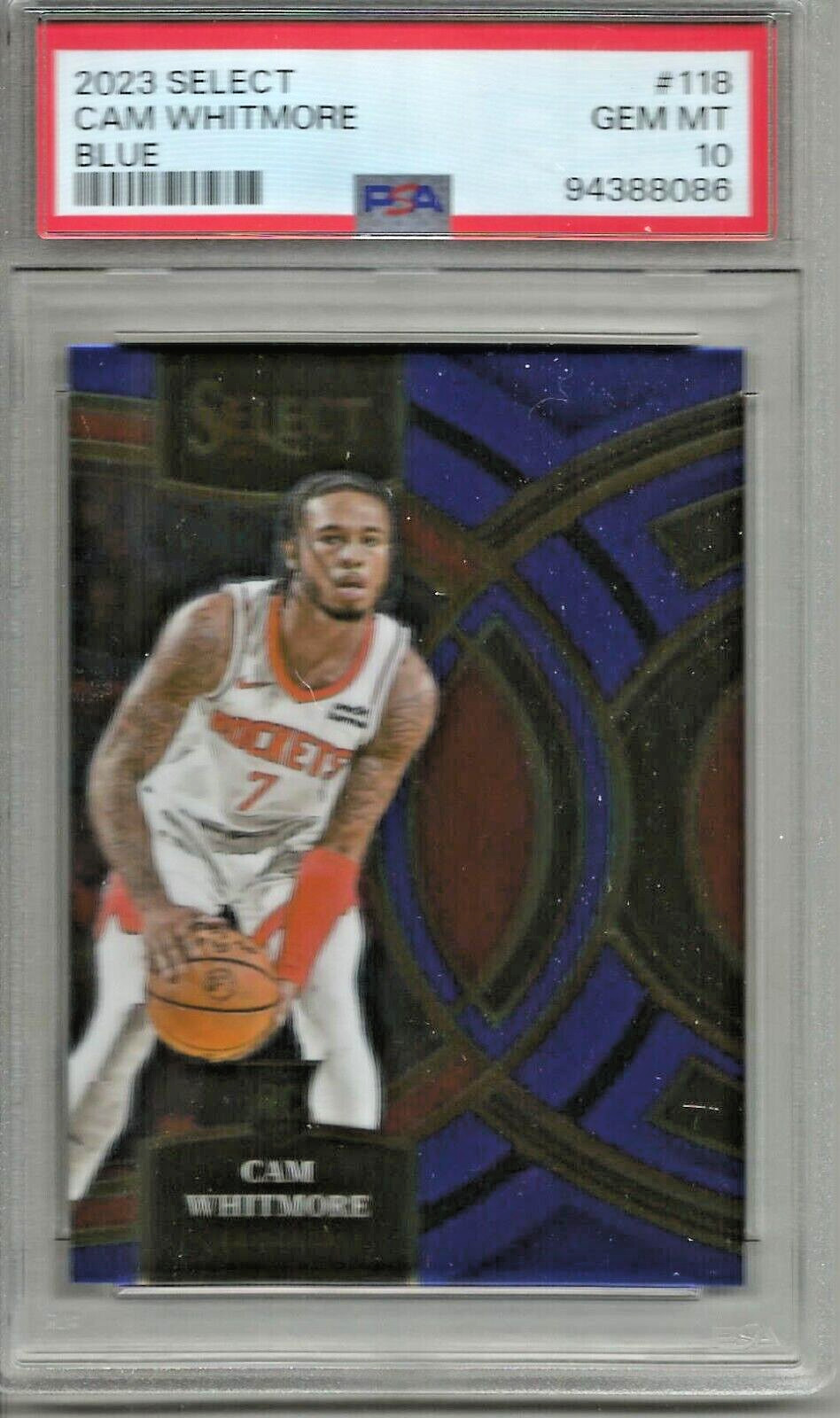 Cam Whitmore 2023/24 Panini Select Premier Blue Rookie PSA 10