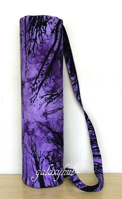 Sac à Tapis De Yoga Violet Tie-dye Coton – Bandoulière, Fait Main, étui Transport