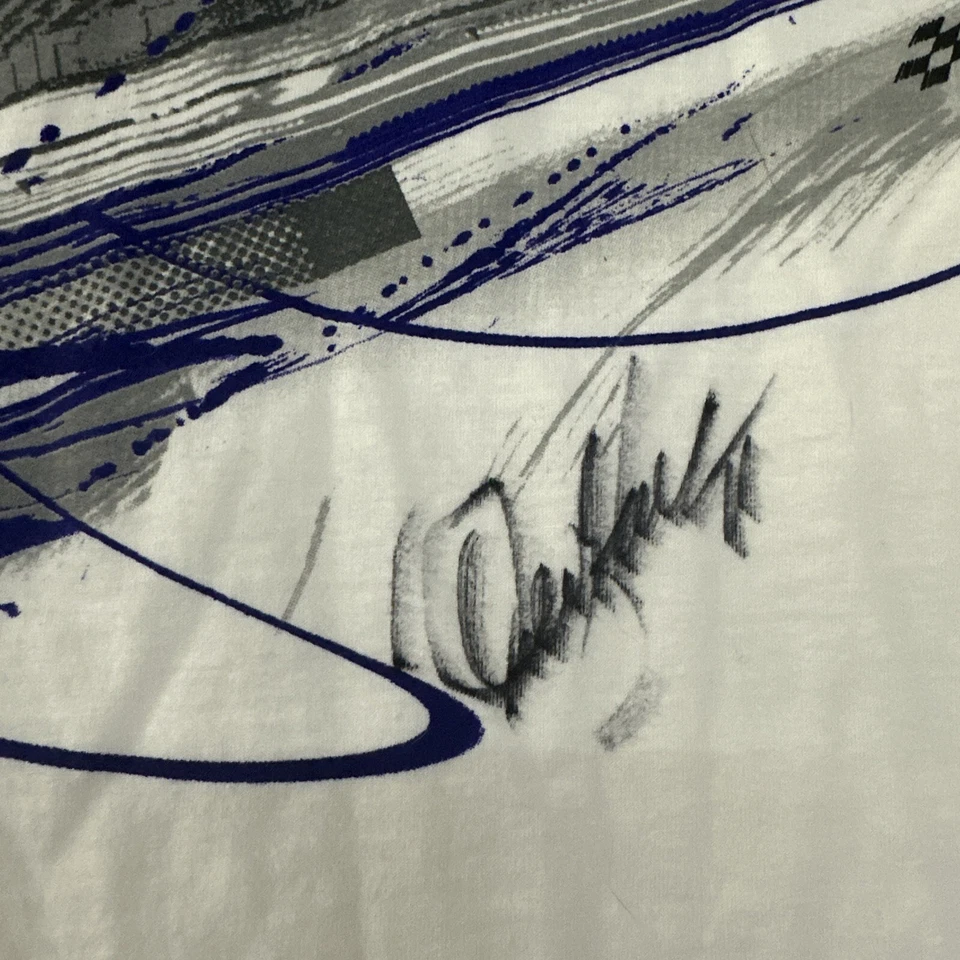 Футболка женская Chase Authentics NASCAR Denny Hamlin с автографом M белая - Изображение 4 из 4