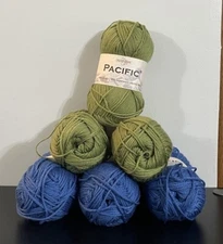 PACIFIC Yarn By Cascade Yarns. 6 Skeins. 100g. 3 Each Of # 151 &# 164