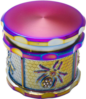 2.4'' 4 Piece Pretty Gothic Grinder Tobacco Herb Spice Crusher w/ Spider