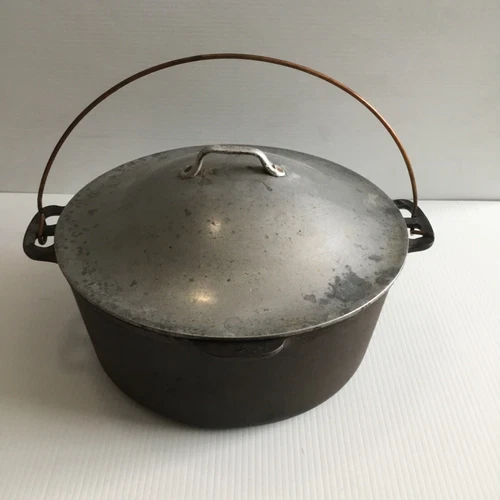 Wagner Ware Sidney O Cast Iron Drip Drop Lid Round Roaster Dutch Oven 1268 C
