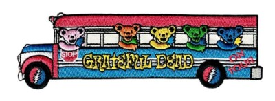 Grateful Dead Tour Bus With Bears Embroidered Iron on Patch 