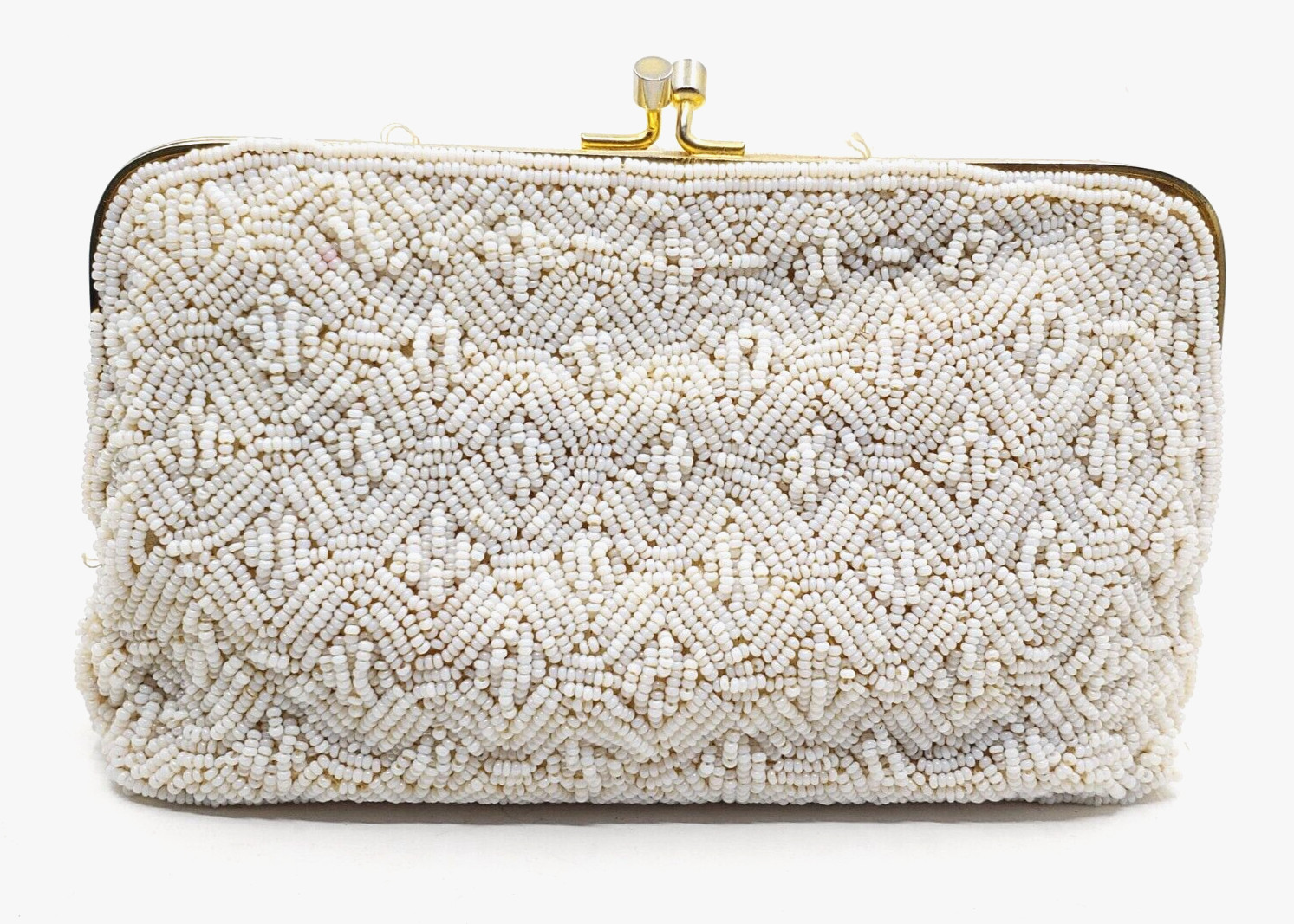 VINTAGE BEADWORK RETRO PATTERN EVENING PURSE HAND… - image 7