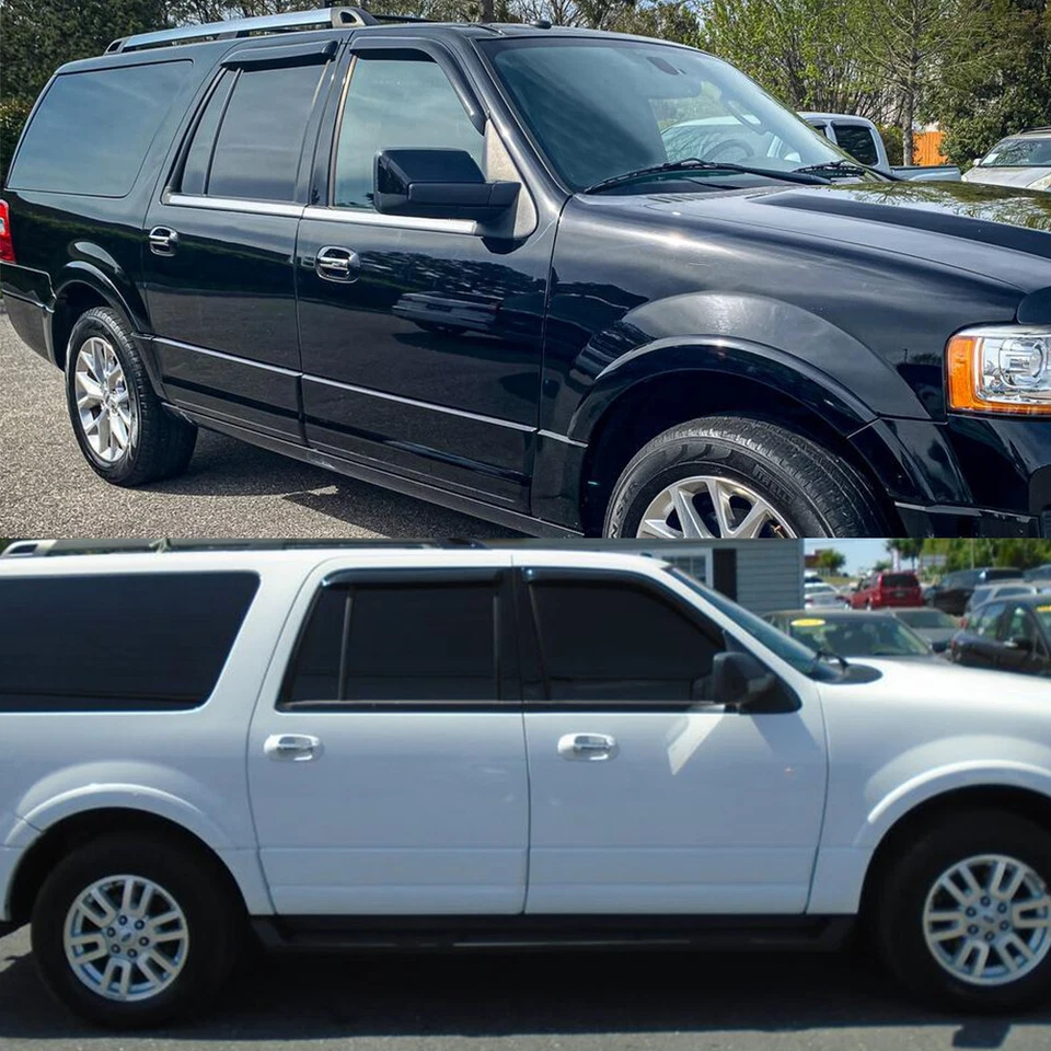 Fit 1999-2017 Ford Expedition Window Visors Sun Vent Shade Rain Wind Guard Smoke Foto 2 de 4