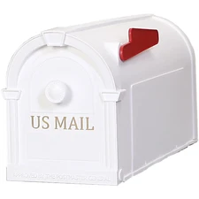Postal Pro Medium White Plastic Post Mounted Mailboxes NEW