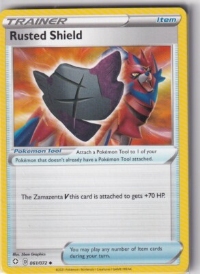 Pokemon Shining Fates Nr. 61/72 Rusted Shield englisch