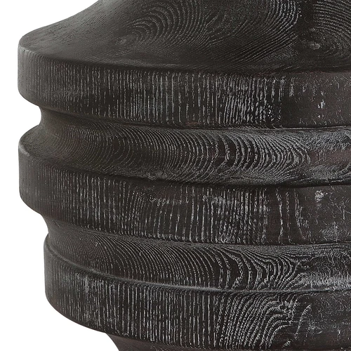 Timber Carved Wood Table Lamp - Picture 6 of 7