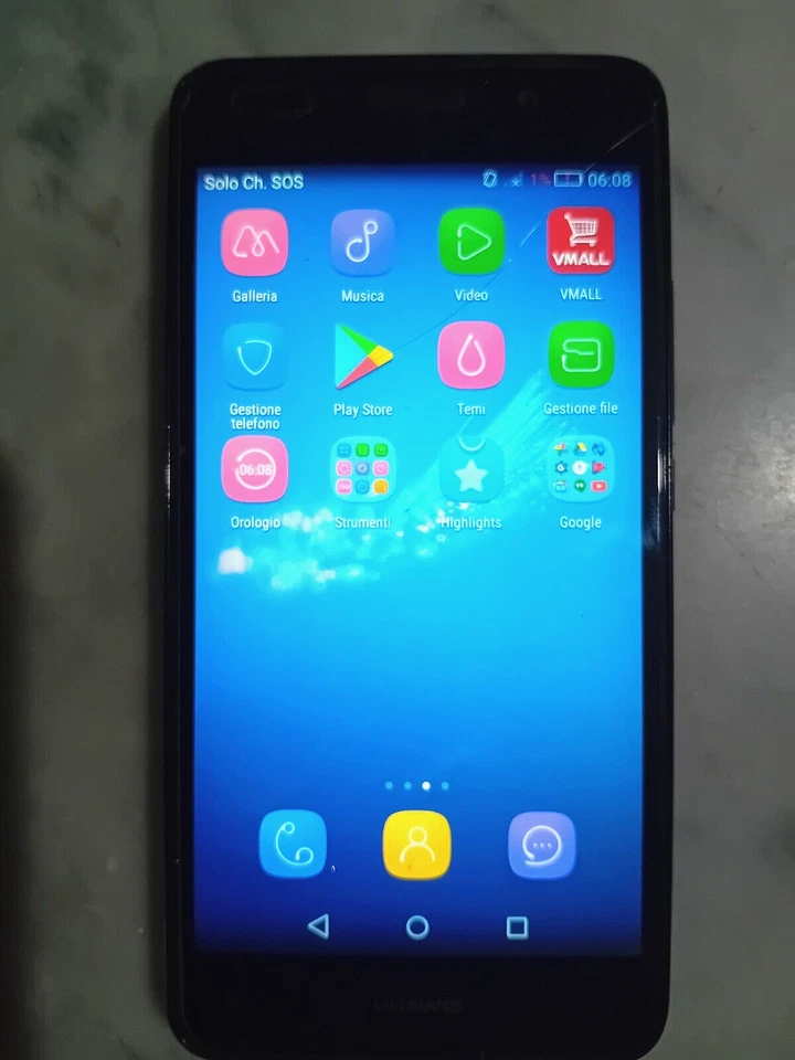 HUAWEI-SMARTPHON-Y6 SCL-L01 Android 5.1.1+CARICA BATTERIA + BATTERIA  NUOVA-NERO - Immagine 4 di 4