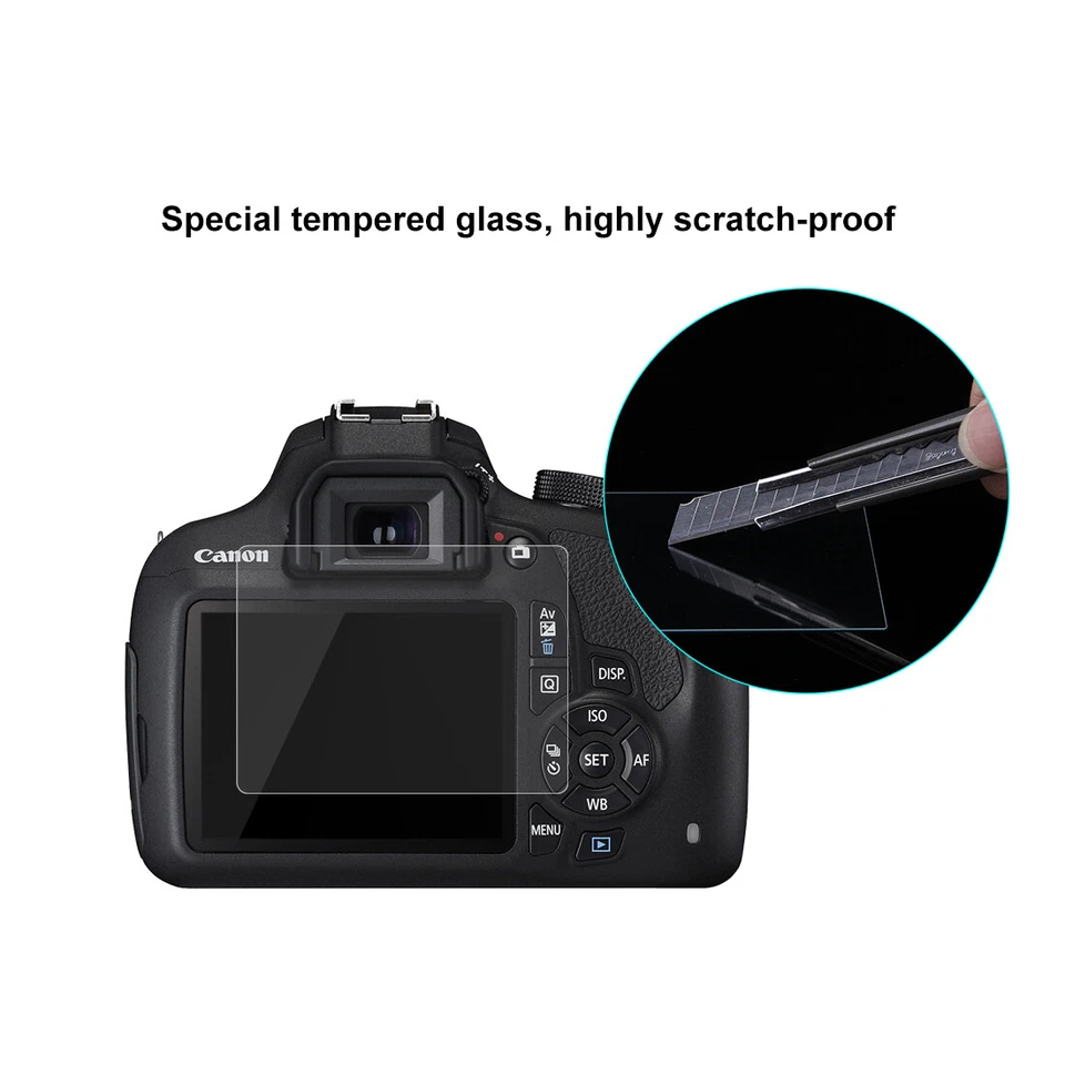 For Canon EOS 1200D/1300D Anti-Scratch Tempered Glass Film Screen Protector Film - Image 3 of 4