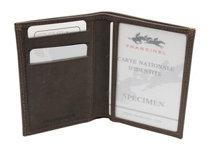 Francinel Porte Carte D Identite Petit Porte Feuille En Cuir Ref 2 Coul Ebay