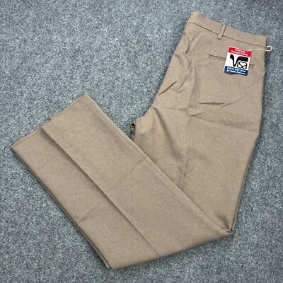 Milliken All Seasons Pants Mens 38 X 32 Brown Straight Leg Dacron Made in USA